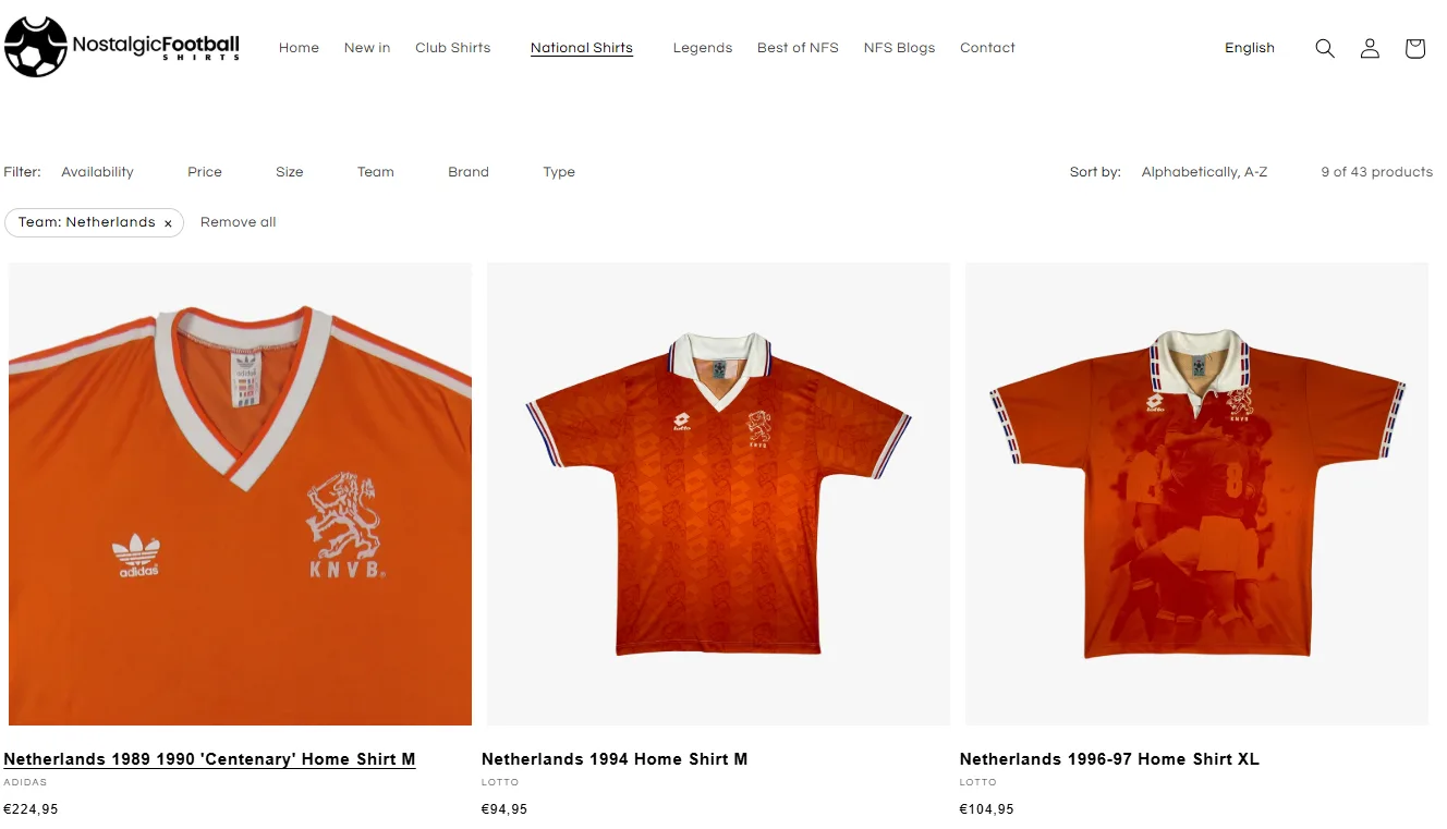 EK 1988 retro versus WK 2022 versus 2024 Nederlands elftal shirt naast elkaar — toont evolutie geometrisch naar tonal naar effen